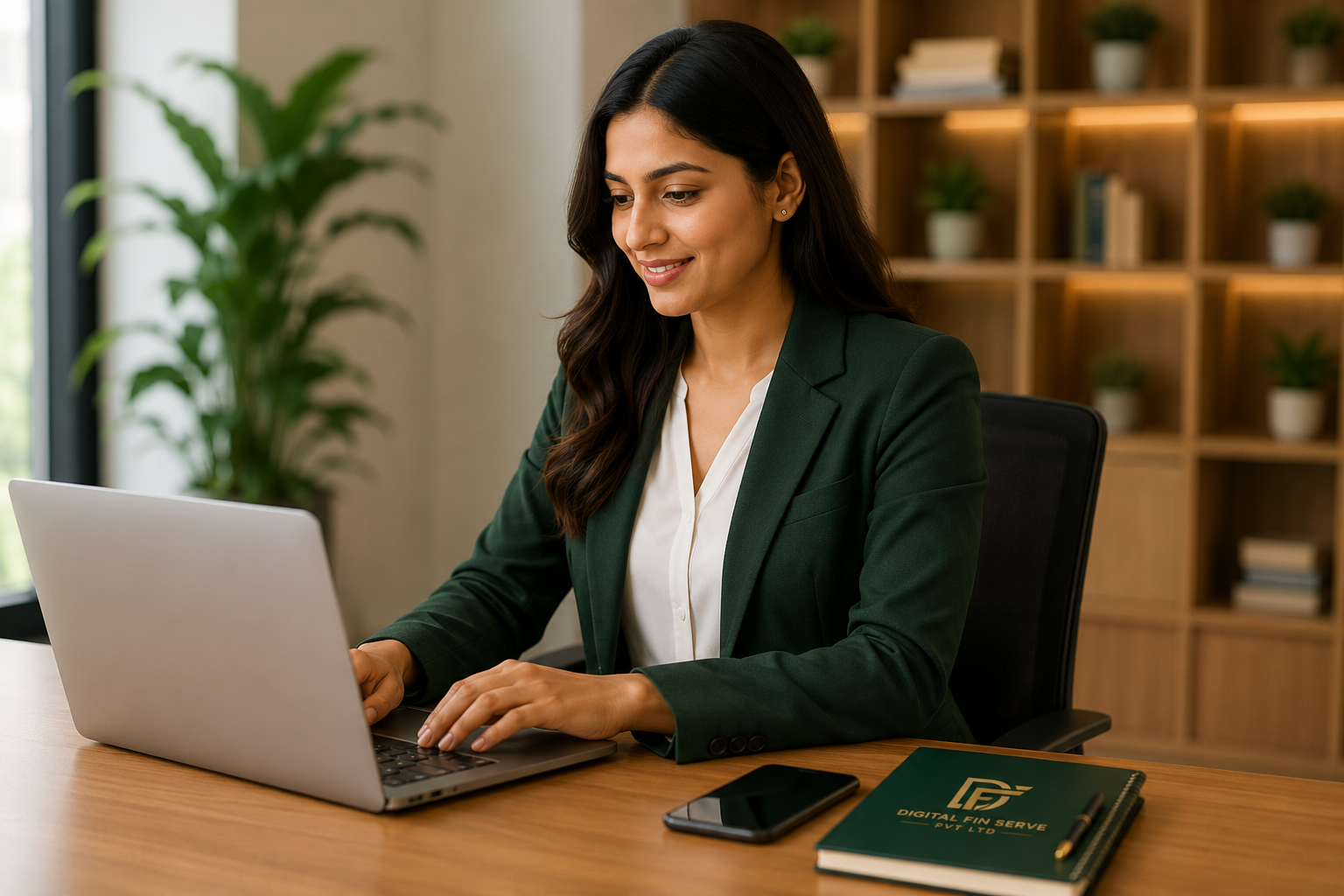 Financial advisor working on a laptop